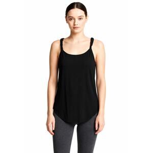 Melrose and Market Black Tank Top XS Twist Strap Low Back Sleeveless Minimalist